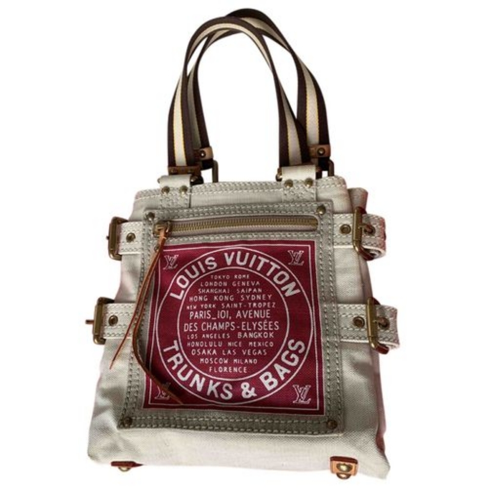 Louis Vuitton Limited Edition Red Toile Globe Shopper